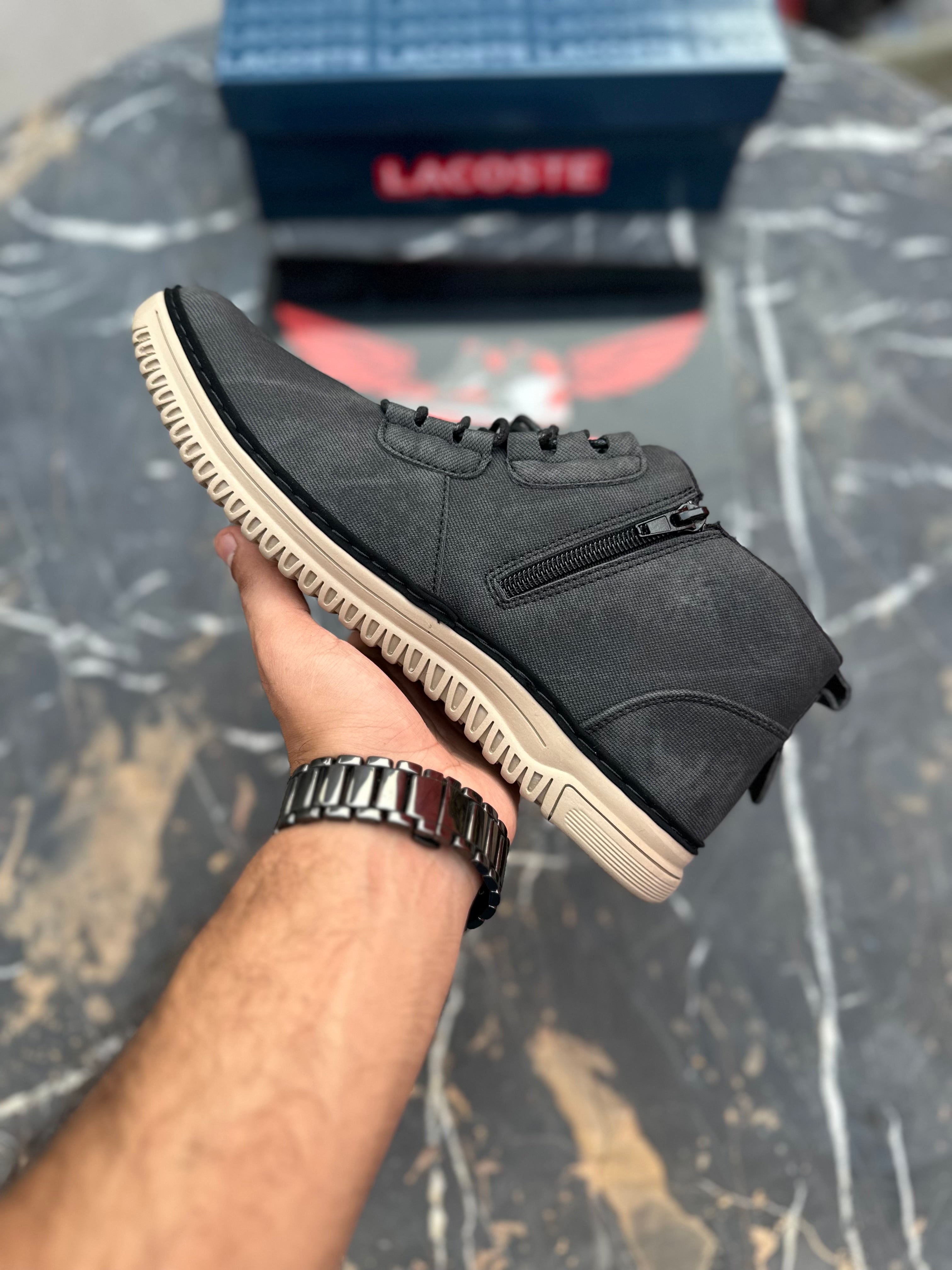 Lacosste Highs Black Grey