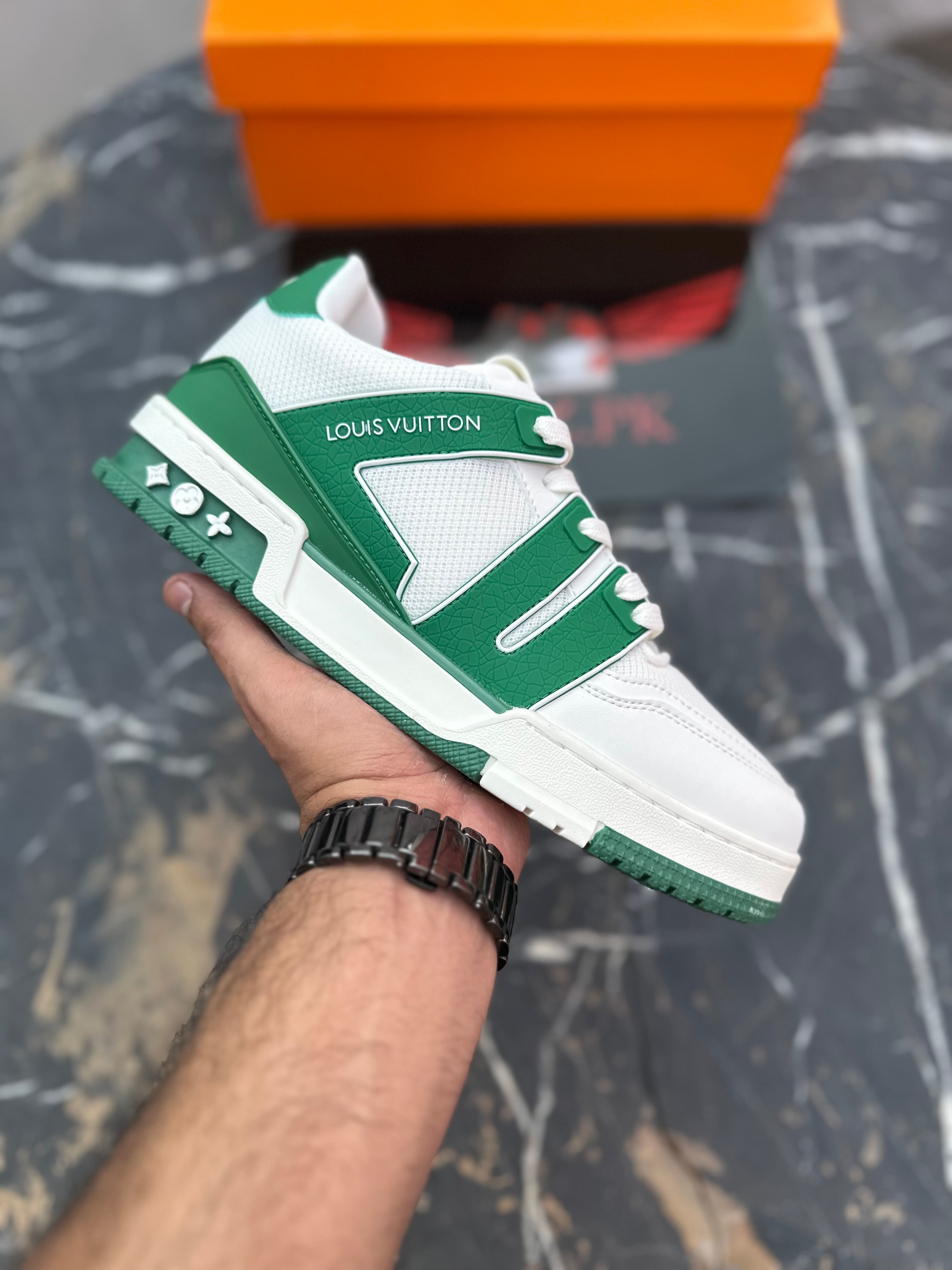 LV Trainers Green white -#54 (Premium Batch)