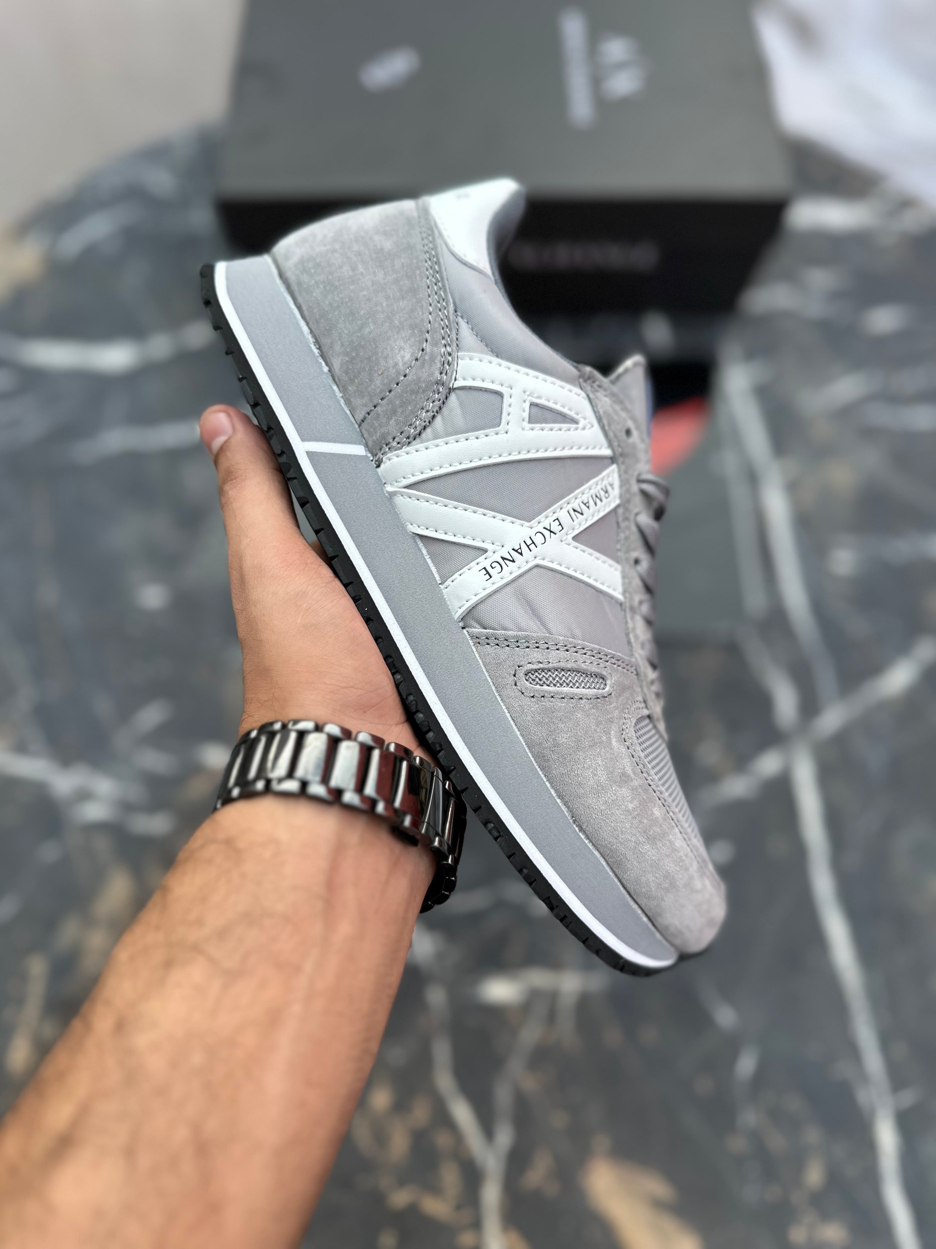 AX trainers-Grey White