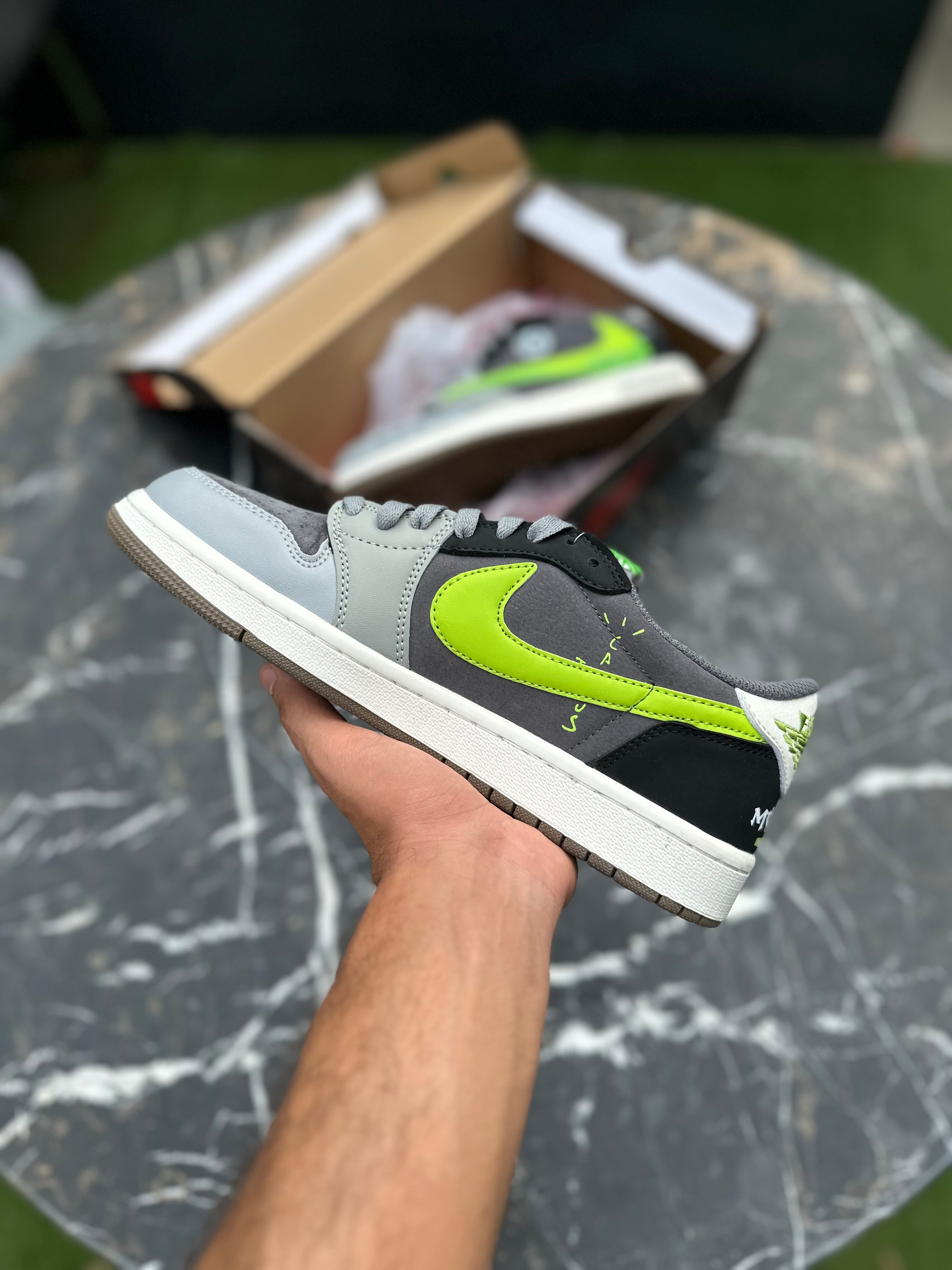 Aj 1 Traviss hoonigan custom- 1:1 batch- Suede edition