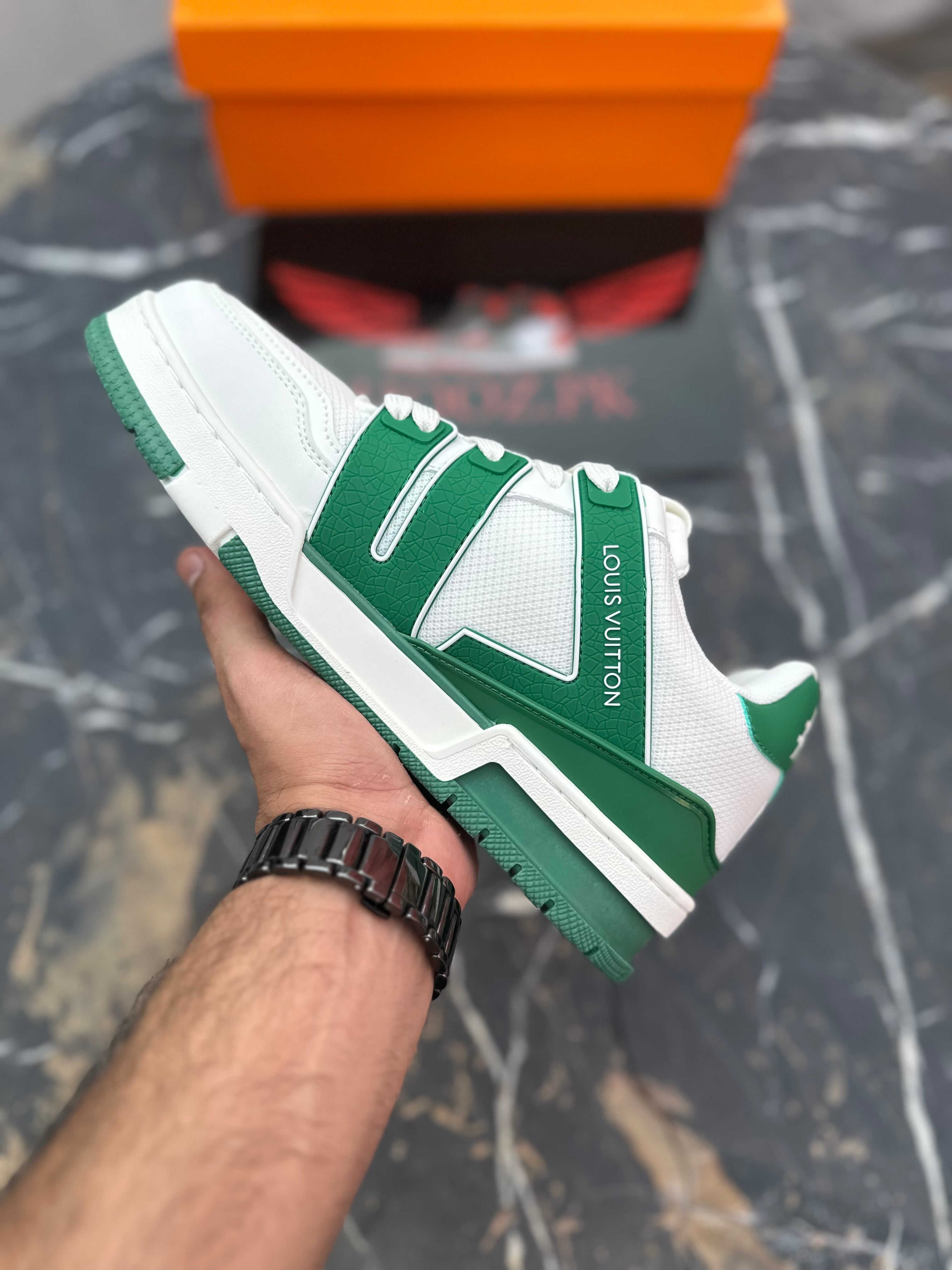 LV Trainers Green white -#54 (Premium Batch)
