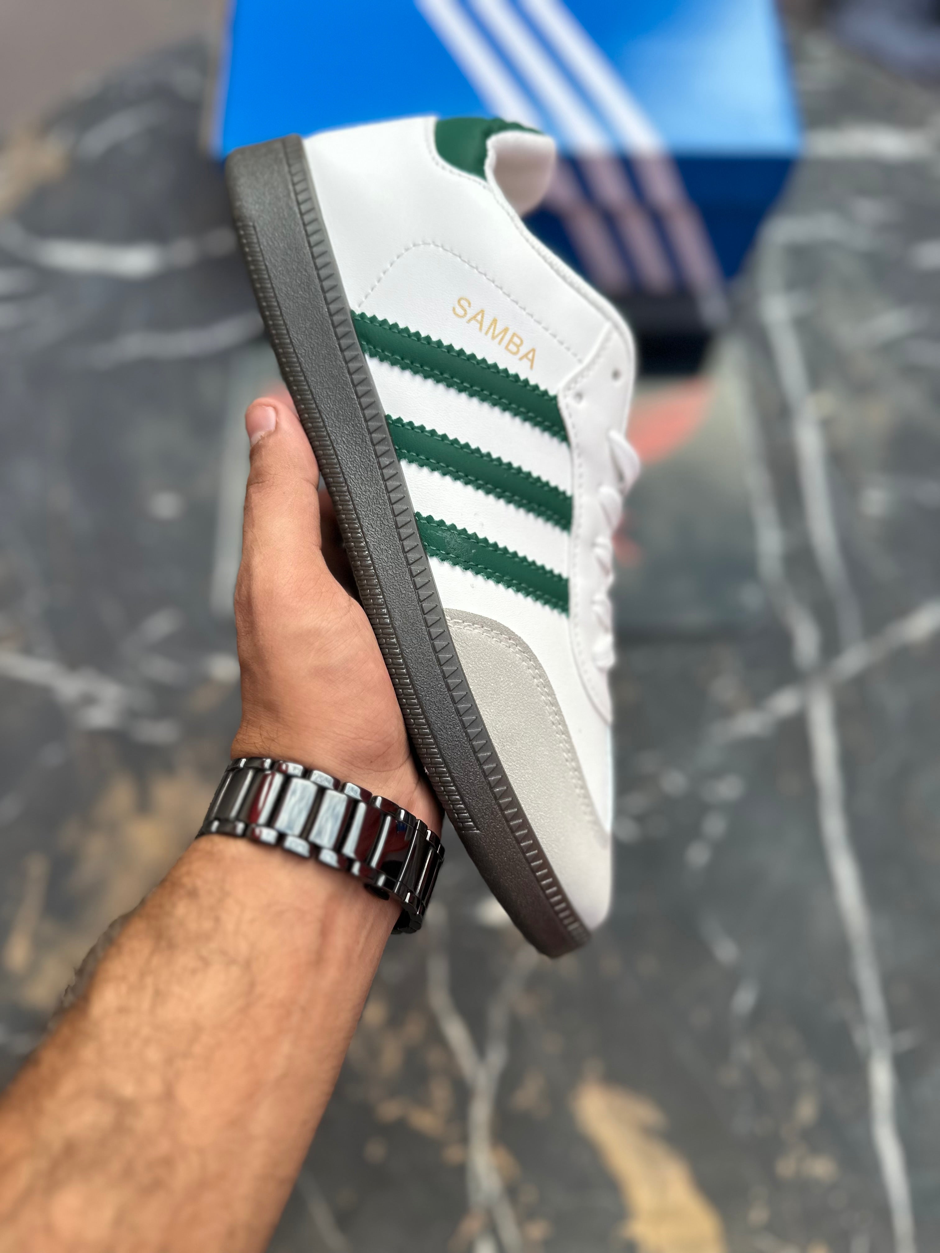 AD samba White Green (EB)