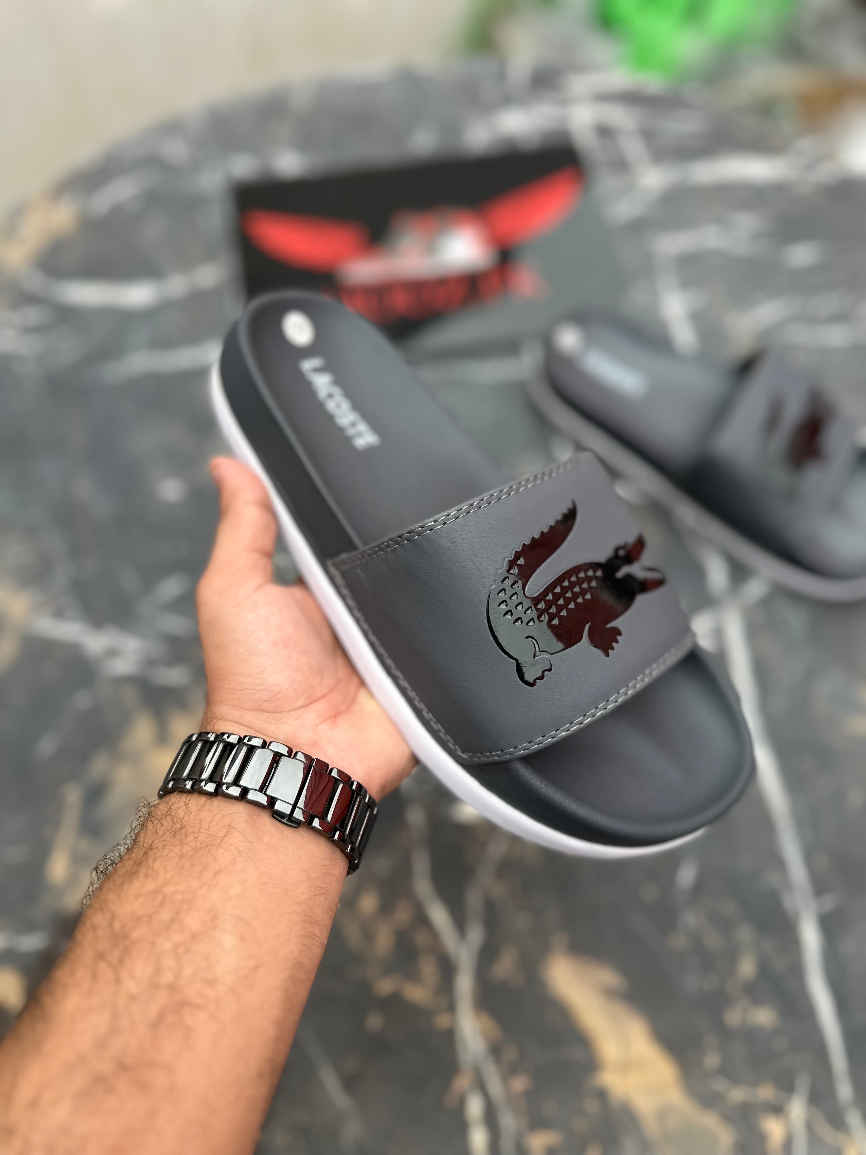 Lacosste slides- Grey (613)