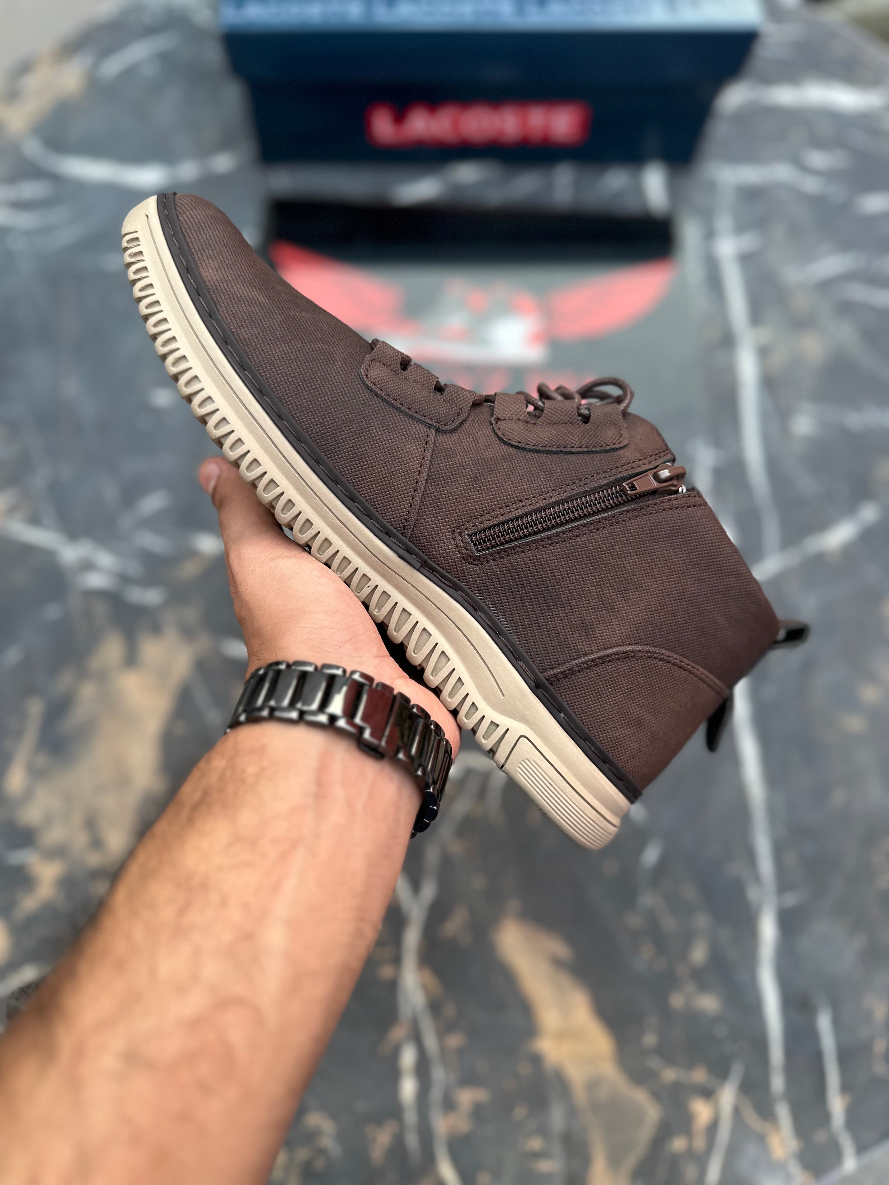 Lacosste Highs Deep Brown